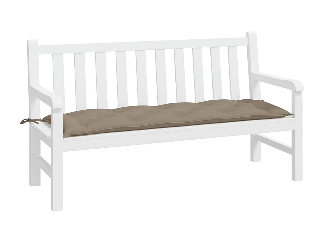 Coussin de banc de jardin taupe 150x50x7 cm tissu oxford