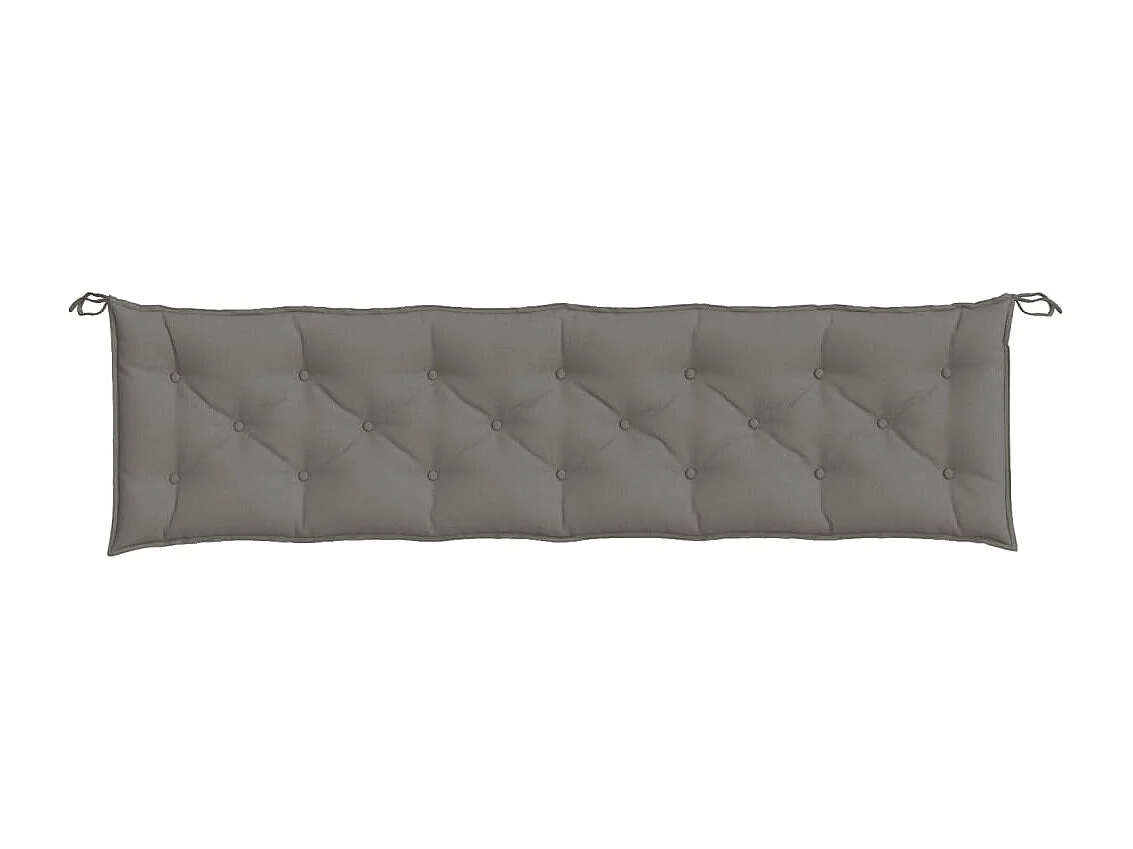 Coussins de banc de jardin lot de 2 gris foncé mélangé tissu