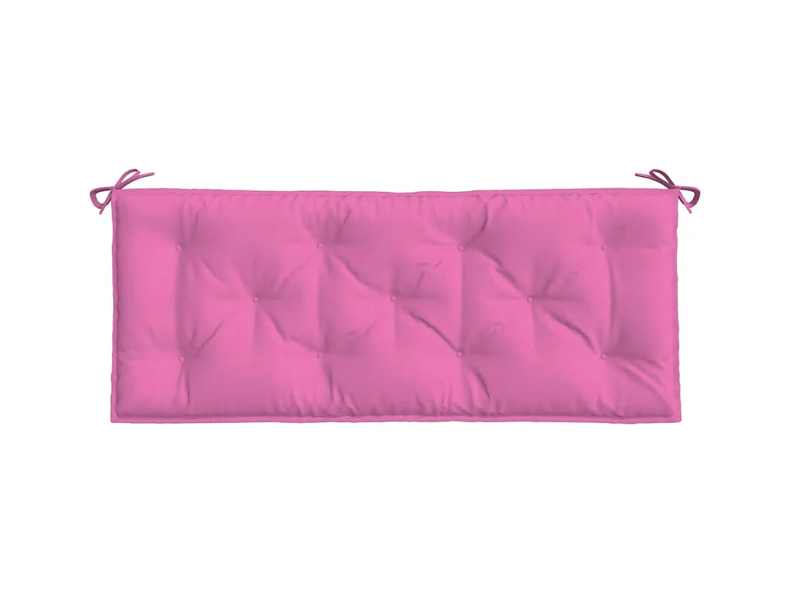 Coussin de banc de jardin rose 120x50x7 cm tissu