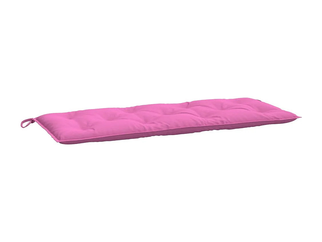 Coussin de banc de jardin rose 120x50x7 cm tissu