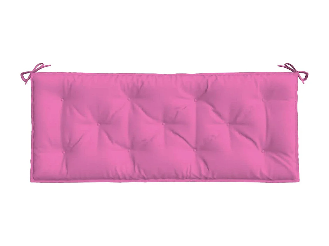 Coussin de banc de jardin rose 120x50x7 cm tissu