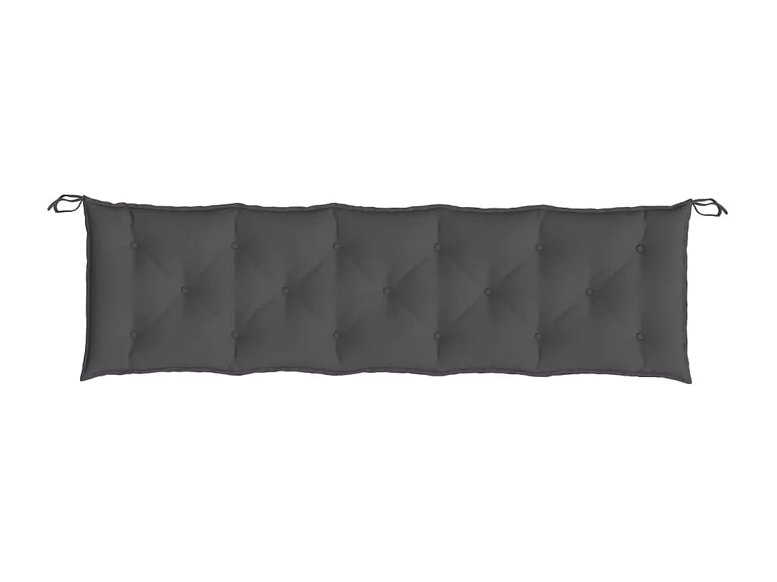 Coussins de banc de jardin 2 pièces anthracite tissu Oxford