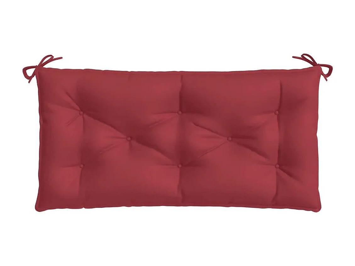 Coussins de banc de jardin 2 pièces rouge bordeaux tissu Oxford