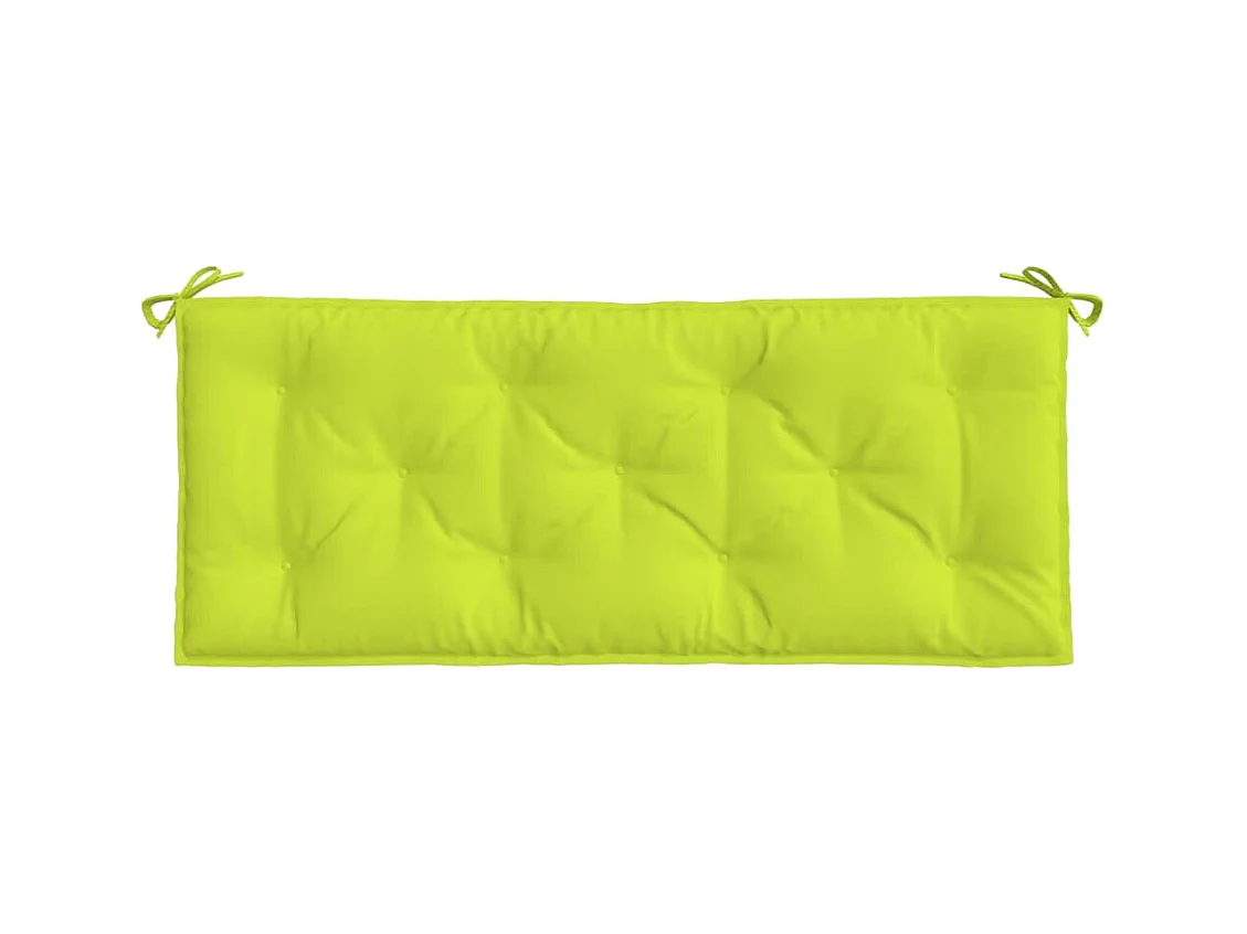 Coussin de banc de jardin vert brillant 120x50x7cm tissu oxford