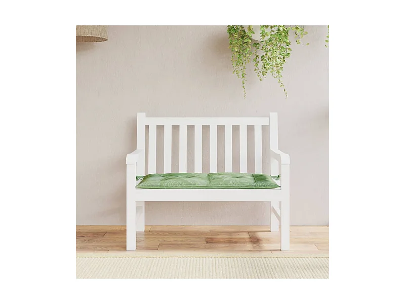 Cojín banco de jardín tela Oxford estampado hojas 100x50x7 cm