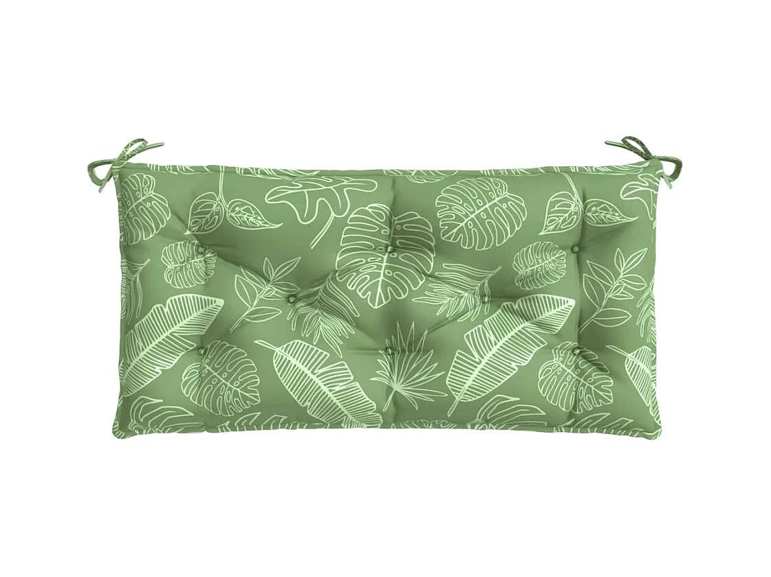 Coussin de banc de jardin motif de feuilles 100x50x7 cm