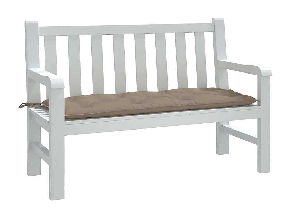 Coussin de banc de jardin taupe 120x50x7 cm tissu oxford