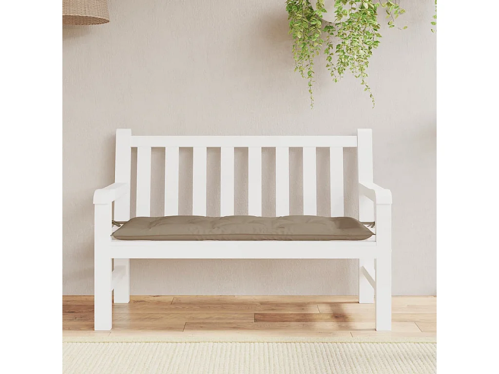 Coussin de banc de jardin taupe 120x50x7 cm tissu oxford