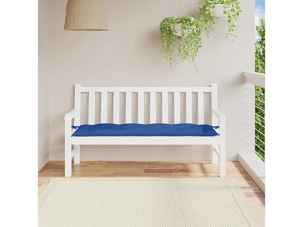 Tuinbankkussen 150x50x7 cm oxford stof blauw