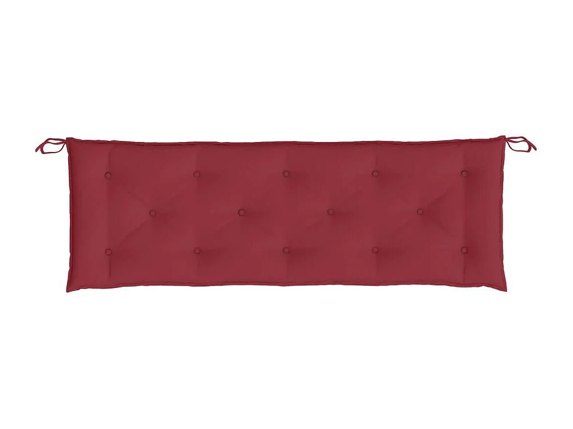 Coussins de banc de jardin 2 pièces rouge bordeaux tissu Oxford