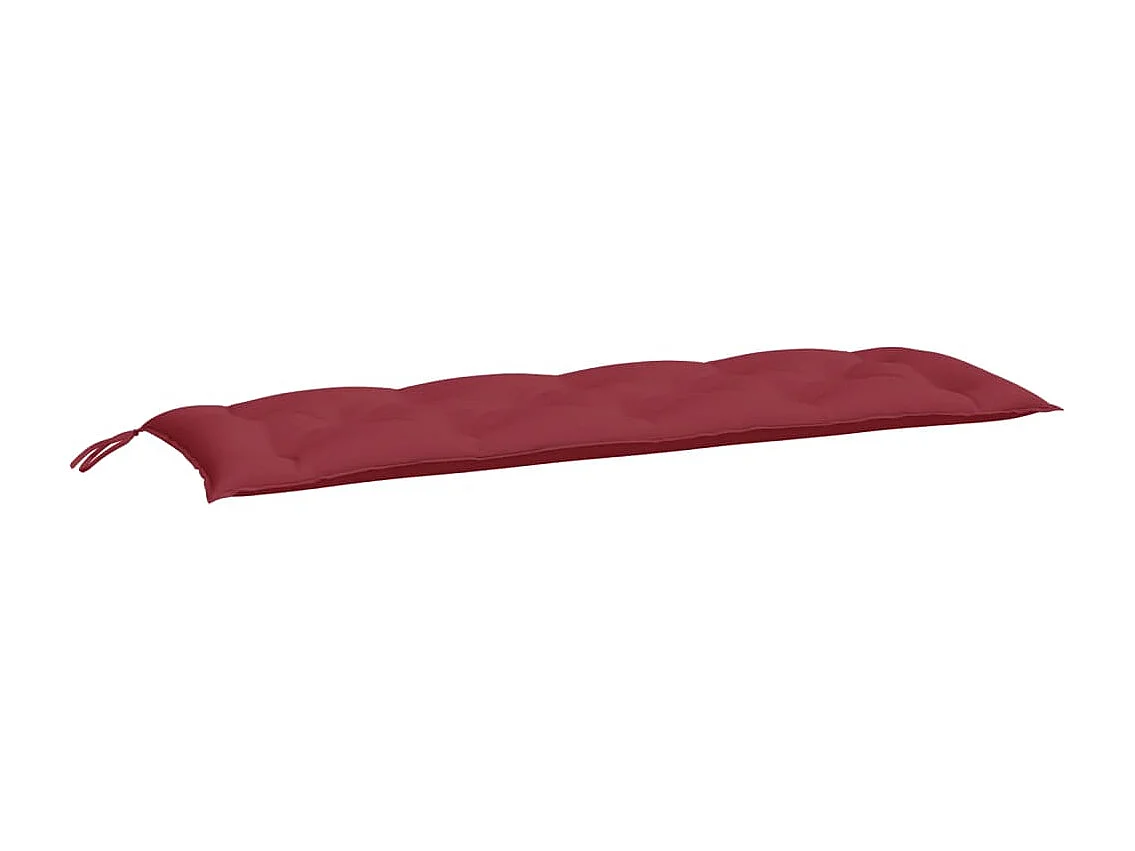 Coussins de banc de jardin 2 pièces rouge bordeaux tissu Oxford