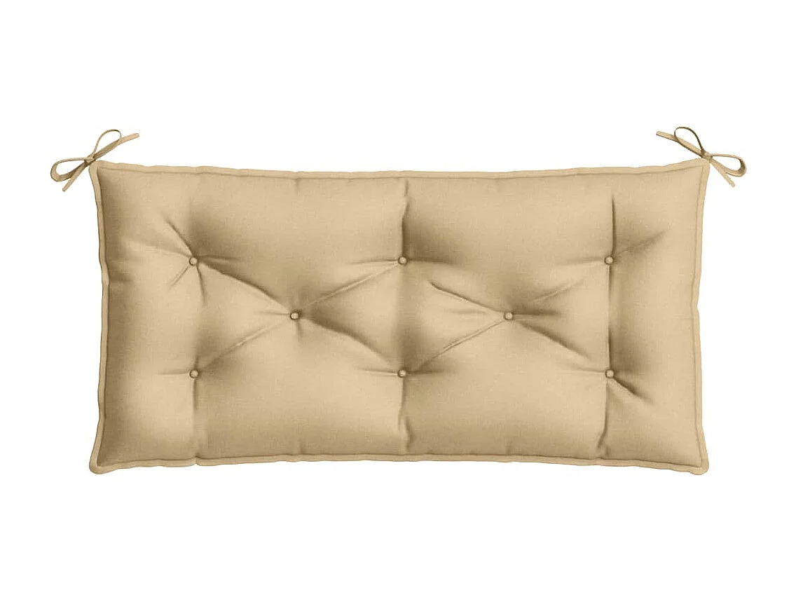 Coussins de banc de jardin lot de 2 beige mélangé tissu