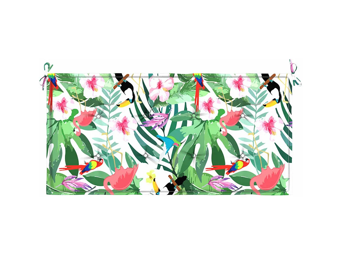 Coussin de banc de jardin multicolore 120x50x3 cm tissu oxford