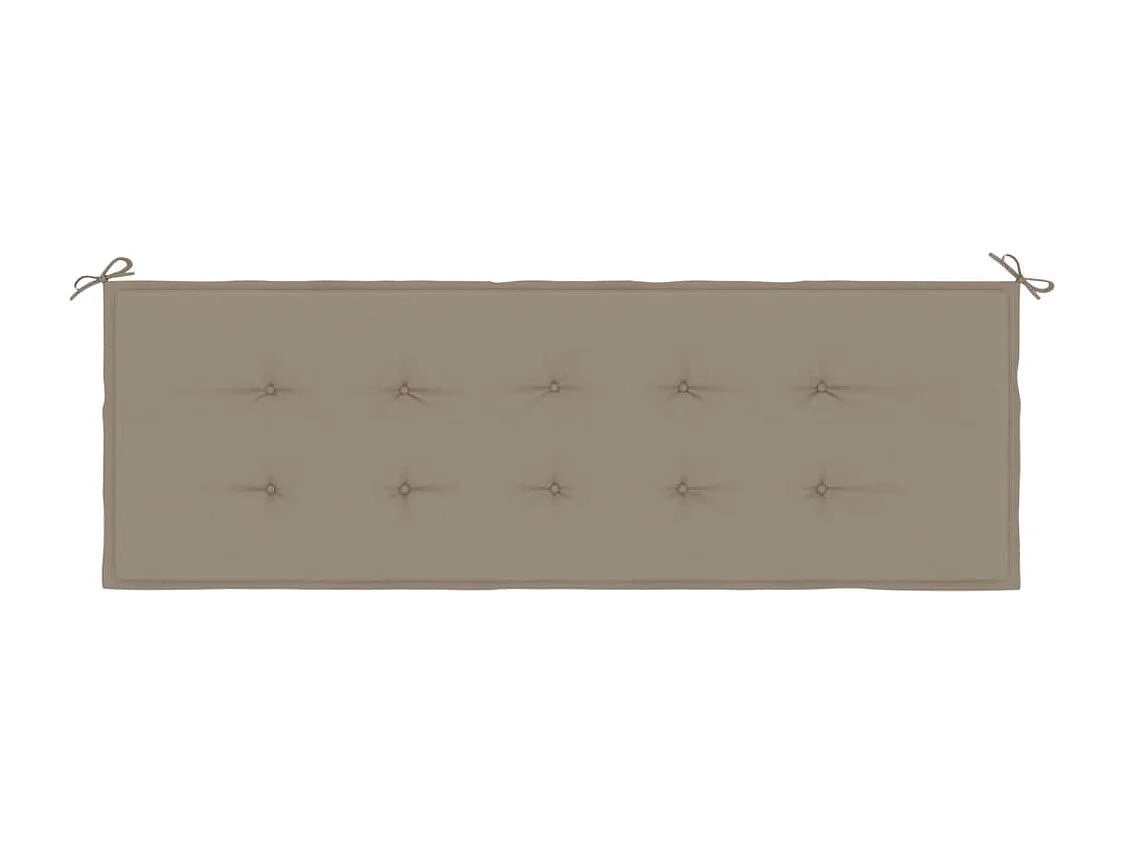 Coussin de banc de jardin taupe 150x50x3 cm tissu oxford