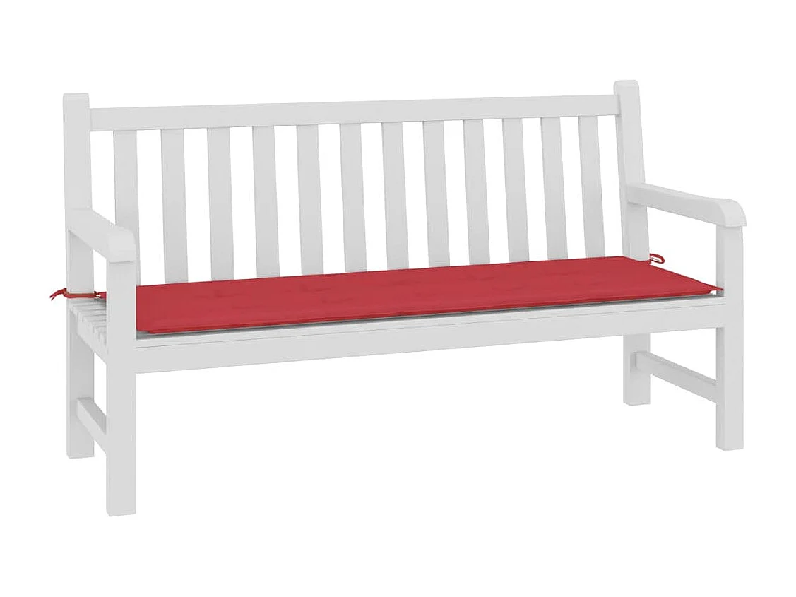 Coussin de banc de jardin rouge 150x50x3 cm tissu oxford