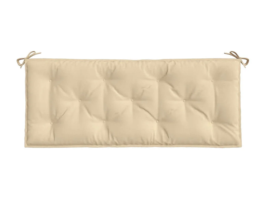 Coussins de banc de jardin 2 pièces beige 120x50x7 cm tissu Oxford