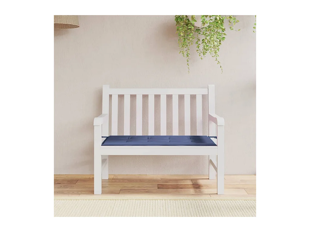 Coussin de banc de jardin bleu marine 100x50x3 cm tissu oxford
