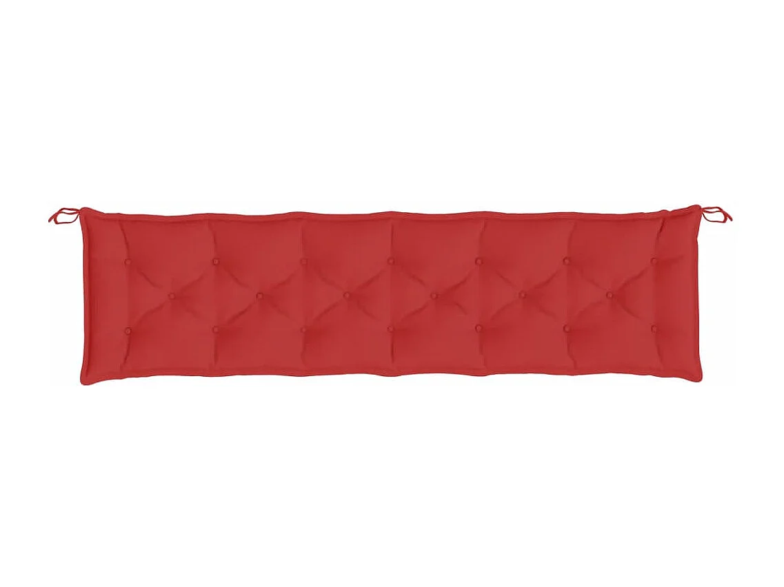Coussins de banc de jardin 2 pièces rouge 200x50x7 cm tissu Oxford