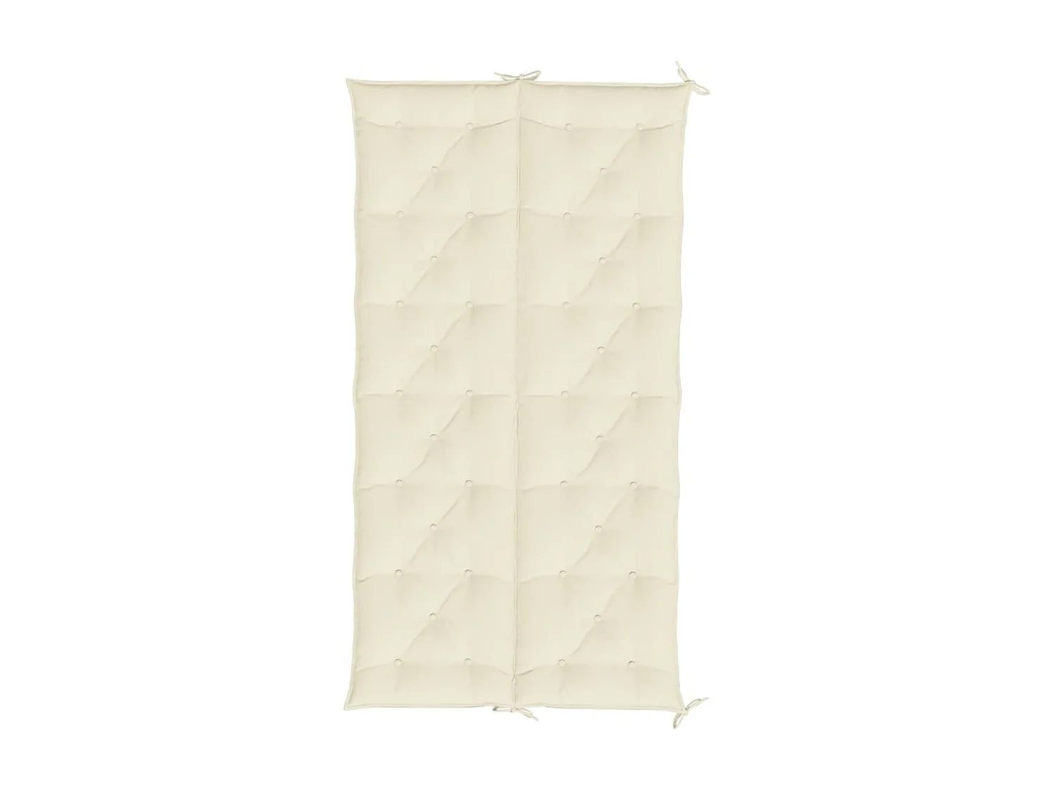 Coussins de banc de jardin 2 pièces blanc crème tissu Oxford