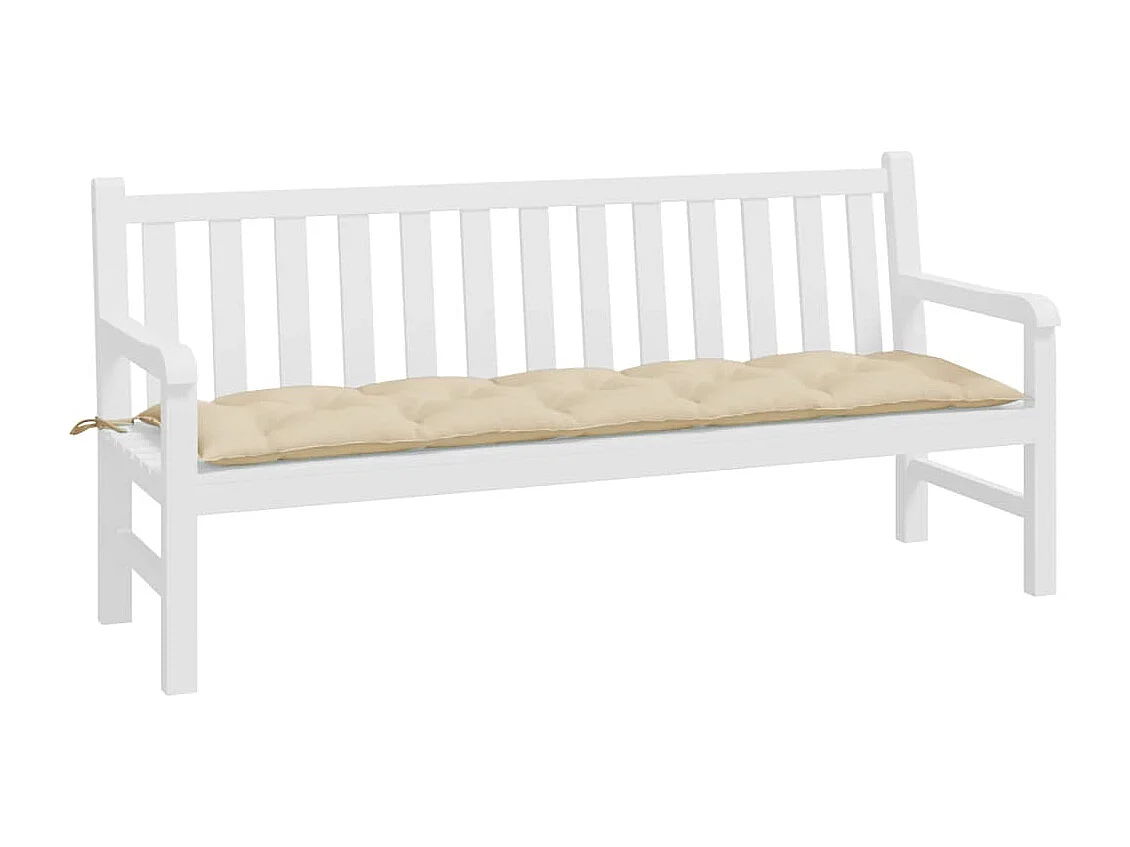 Coussin de banc de jardin beige 180x50x7 cm tissu oxford