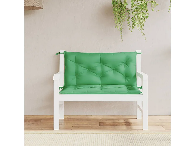 Coussins de banc de jardin 2 pièces vert 100x50x7 cm tissu Oxford