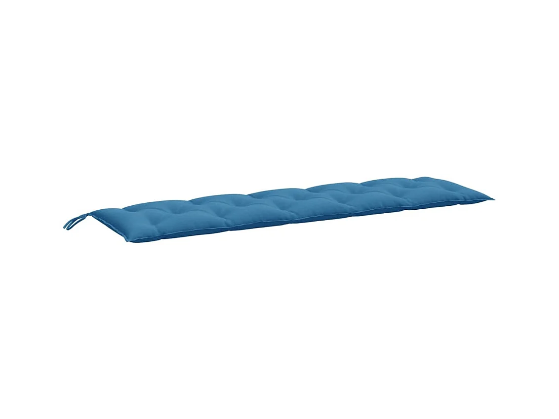 Coussins de banc de jardin lot de 2 bleu mélangé tissu