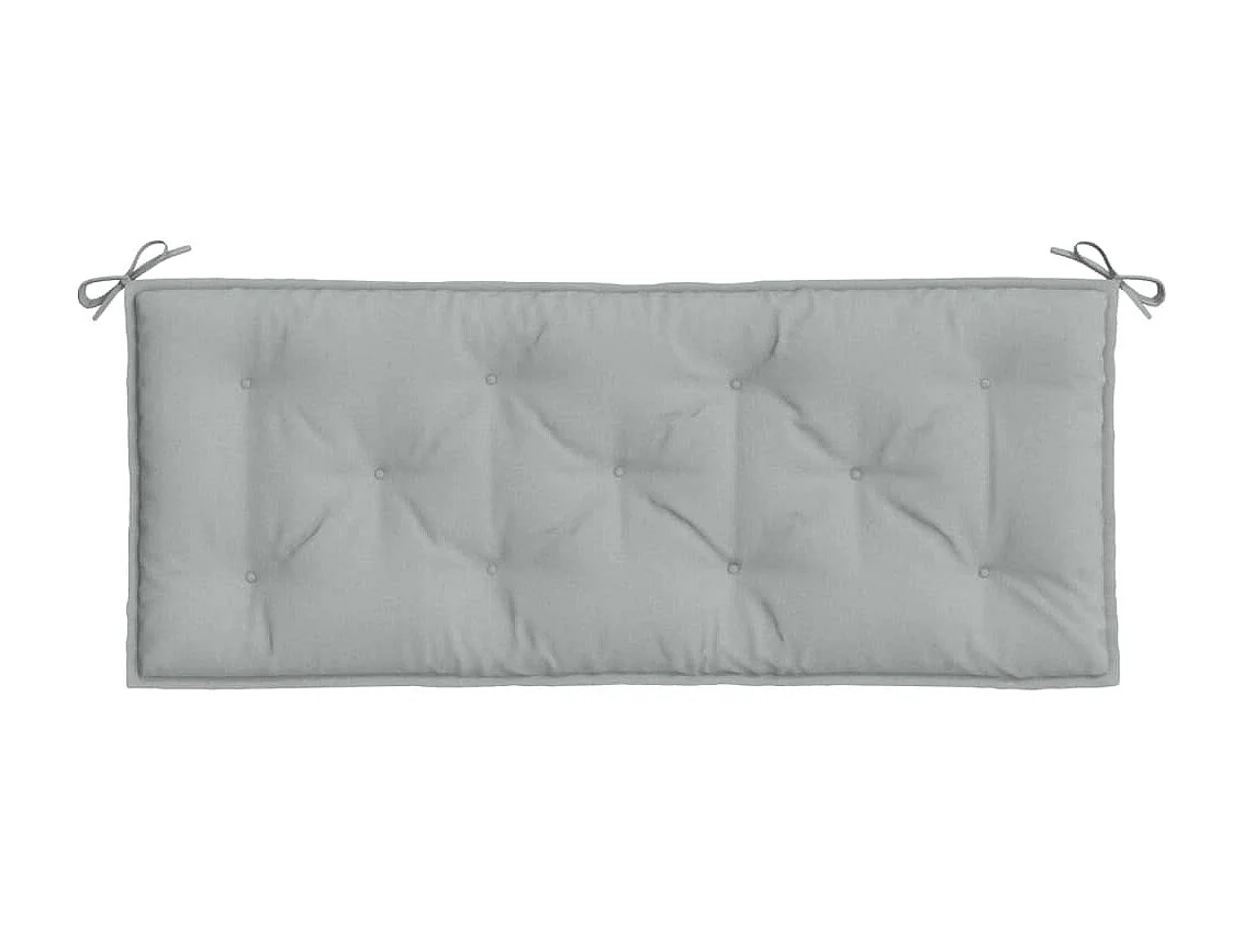 Coussin de banc de jardin gris clair mélangé 120x50x7 cm tissu