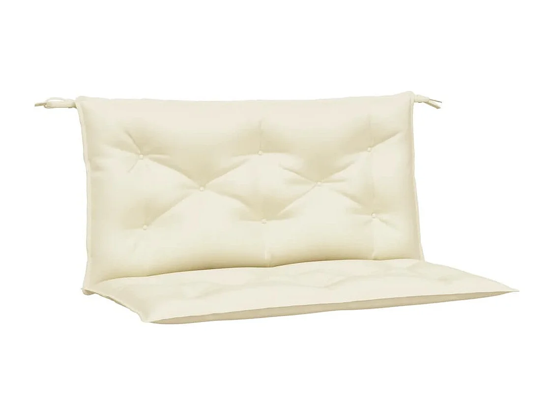 Coussins de banc de jardin 2 pièces crème 100x50x7 cm tissu oxford