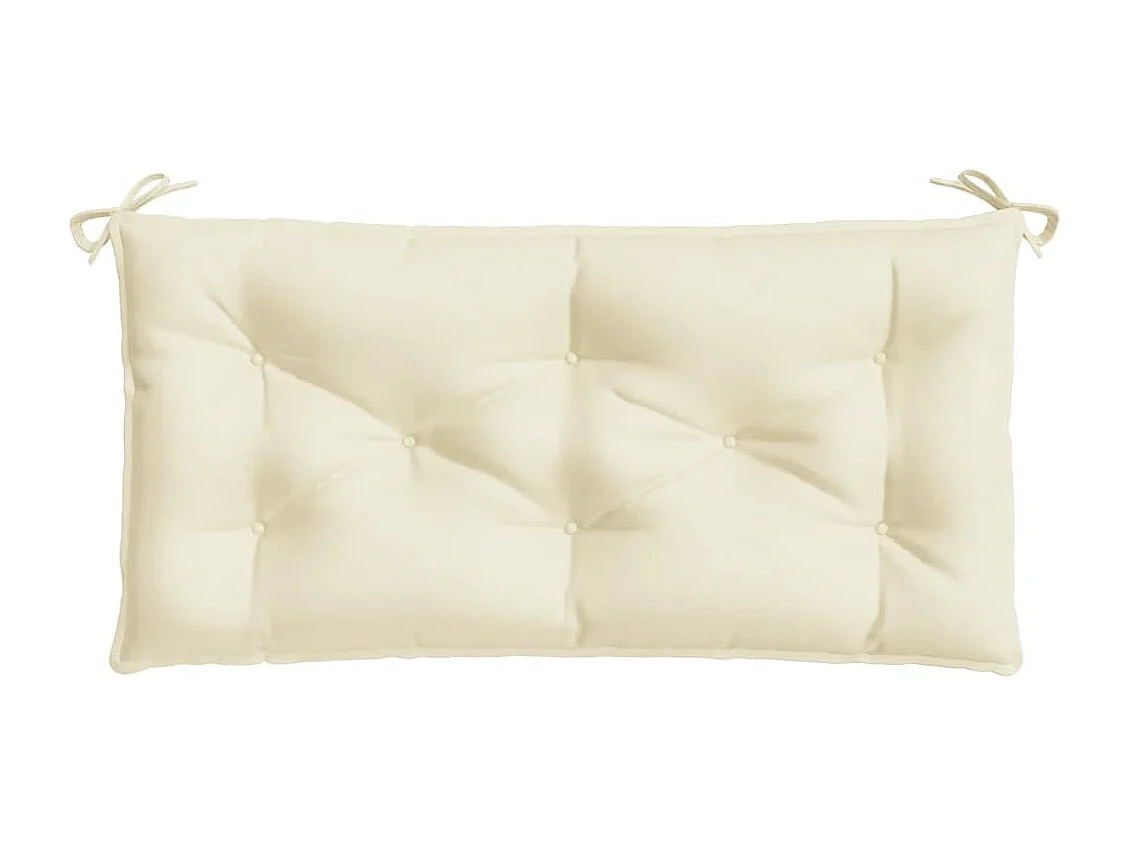 Coussins de banc de jardin 2 pièces crème 100x50x7 cm tissu oxford