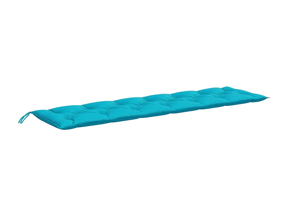 Coussin de banc de jardin turquoise 200x50x7 cm tissu