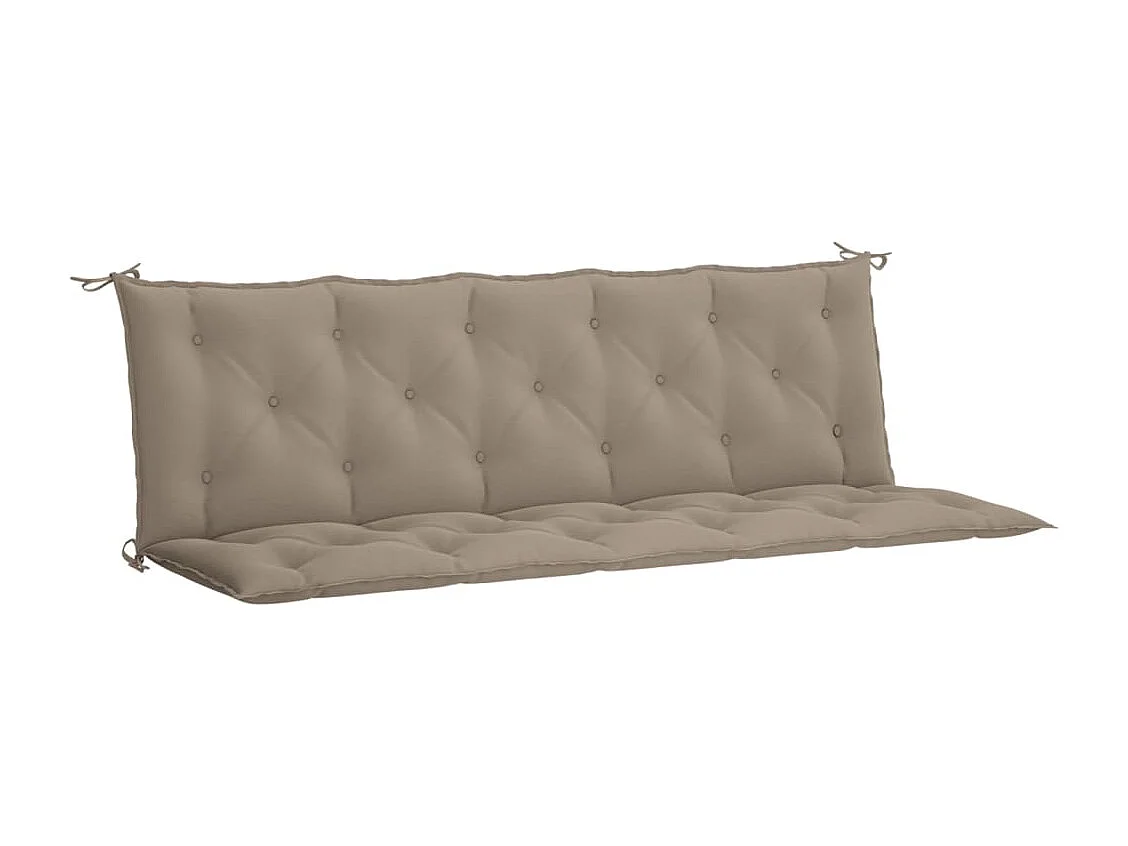 Coussins de banc de jardin 2 pièces taupe 180x50x7 cm tissu Oxford