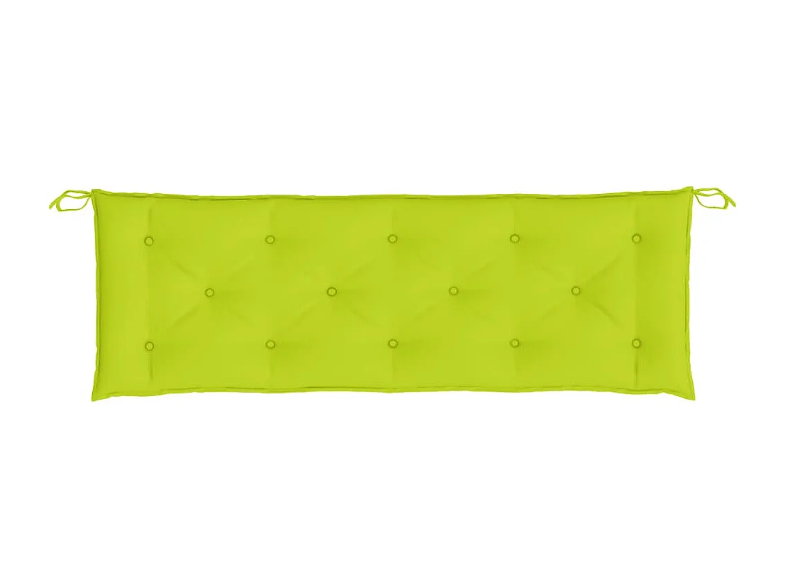 Coussin de banc de jardin vert brillant 150x50x7cm tissu oxford