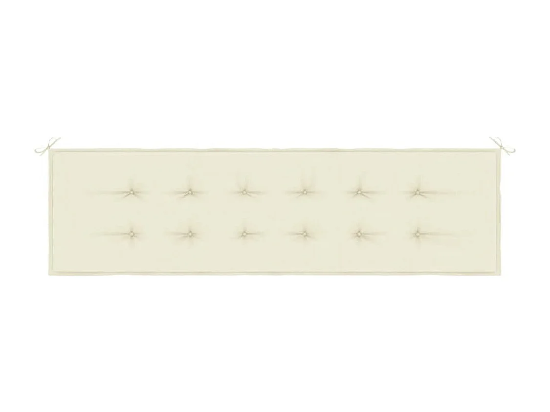 Coussin de banc de jardin crème 180x50x3 cm tissu oxford