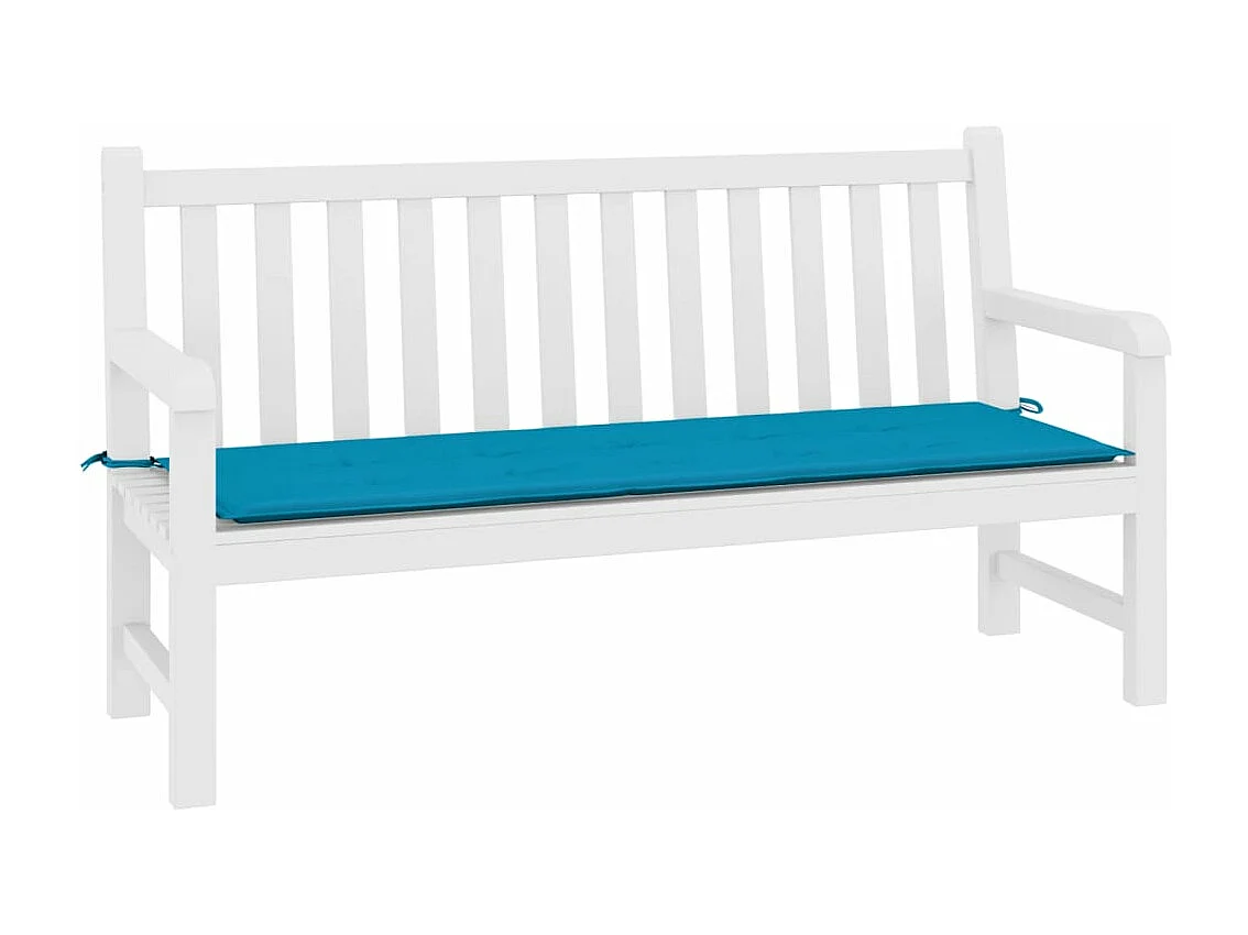 Cojín de banco de jardín tela Oxford azul 200x50x3 cm