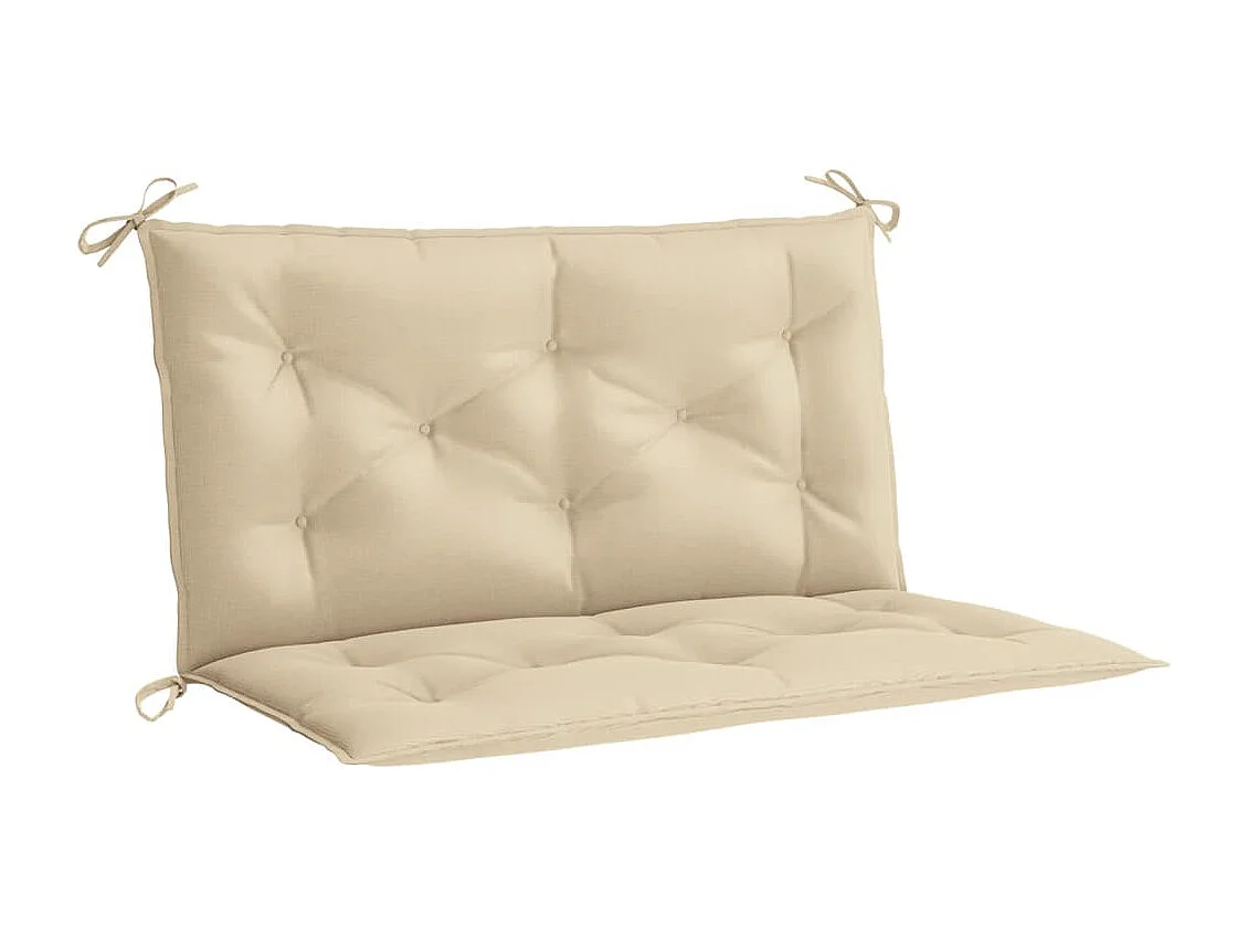 Coussins de banc de jardin 2 pièces beige 100x50x7 cm tissu Oxford