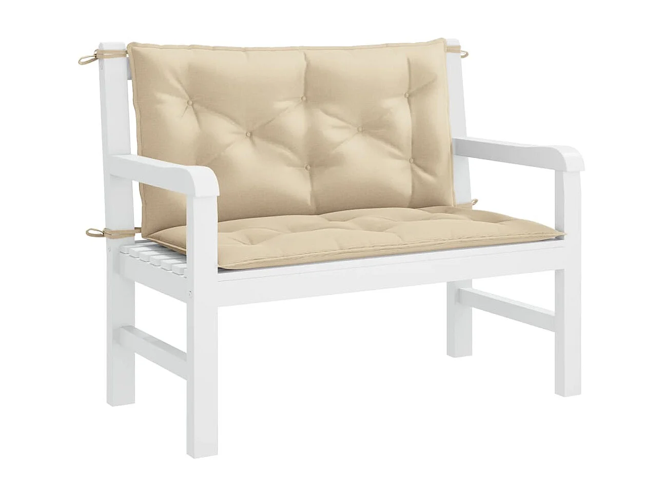 Coussins de banc de jardin 2 pièces beige 100x50x7 cm tissu Oxford