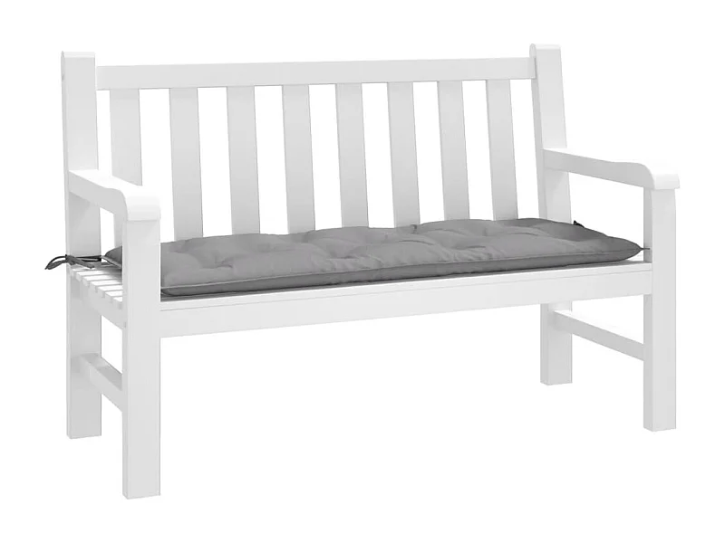Almofadão para banco de jardim 120x50x7 cm tecido oxford cinza