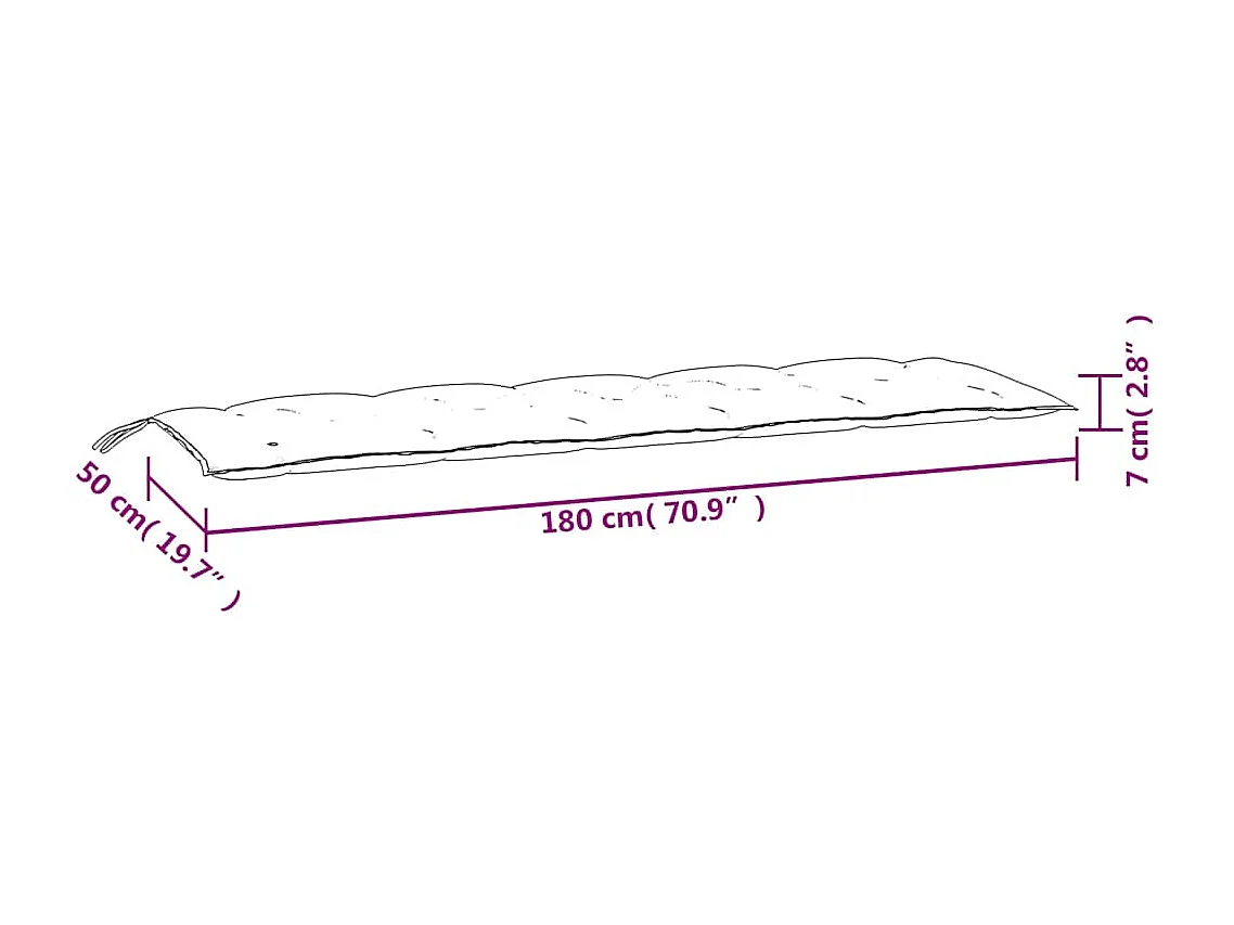 Coussins de banc de jardin 2 pièces multicolore tissu Oxford