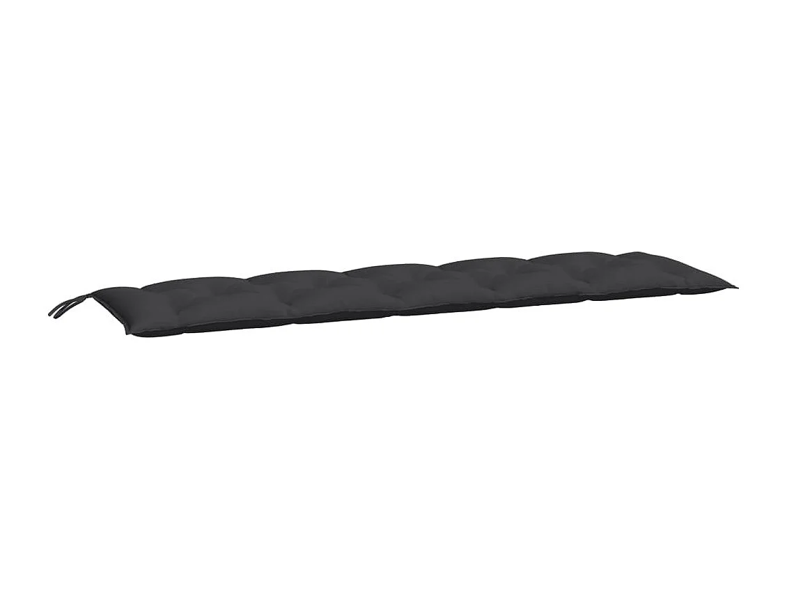 Coussins de banc de jardin 2 pièces noir 180x50x7 cm tissu Oxford