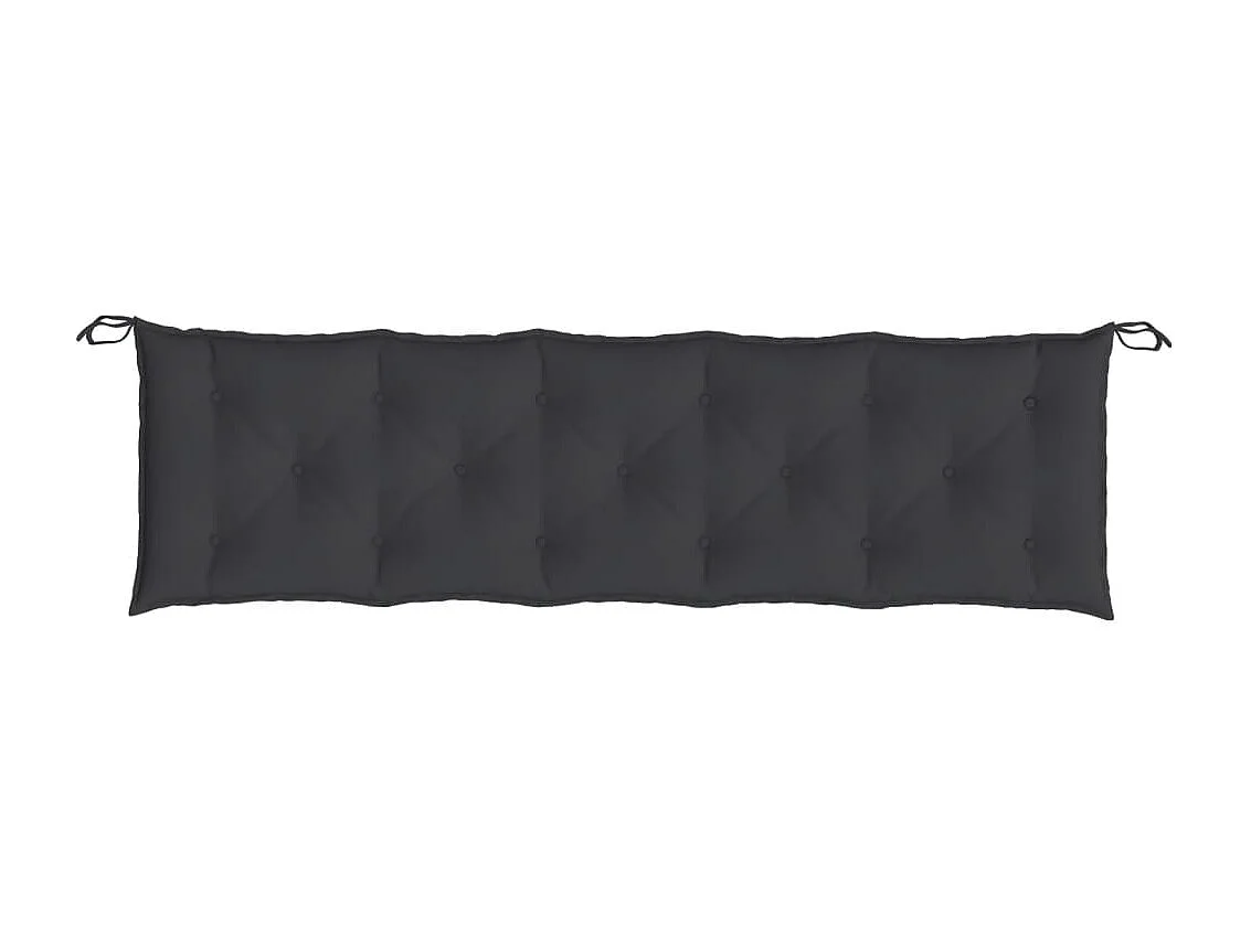 Coussins de banc de jardin 2 pièces noir 180x50x7 cm tissu Oxford