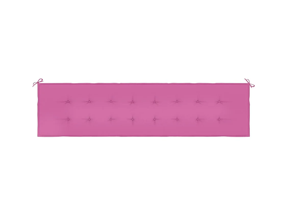 Coussin de banc de jardin rose 200x50x3 cm tissu