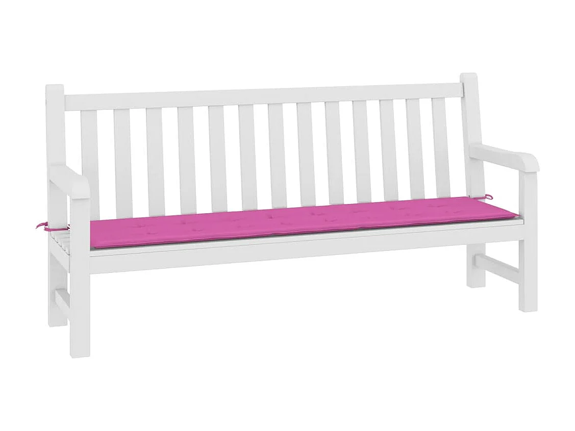 Coussin de banc de jardin rose 200x50x3 cm tissu