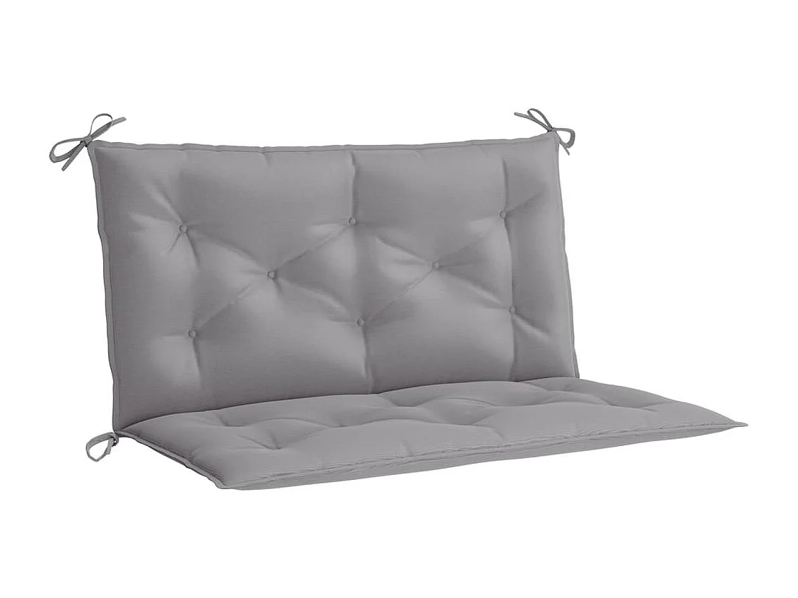 Coussins de banc de jardin 2 pièces gris 100x50x7 cm tissu Oxford