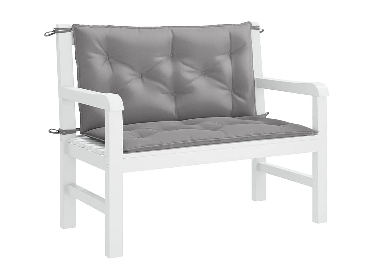 Coussins de banc de jardin 2 pièces gris 100x50x7 cm tissu Oxford