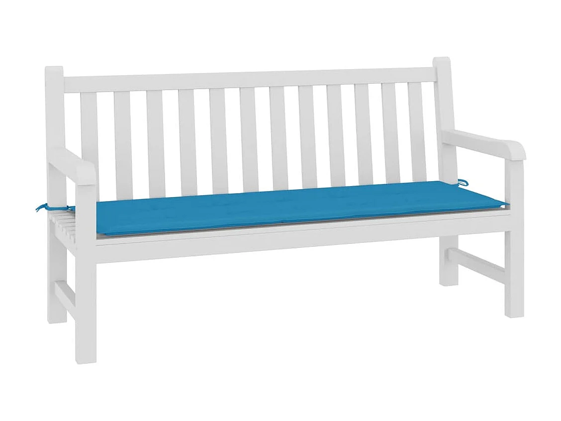 Almofadão para banco de jardim 150x50x3 cm tecido oxford azul