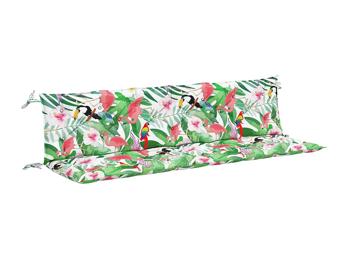 Coussins de banc de jardin lot de 2 multicolore 200x50x7 cm
