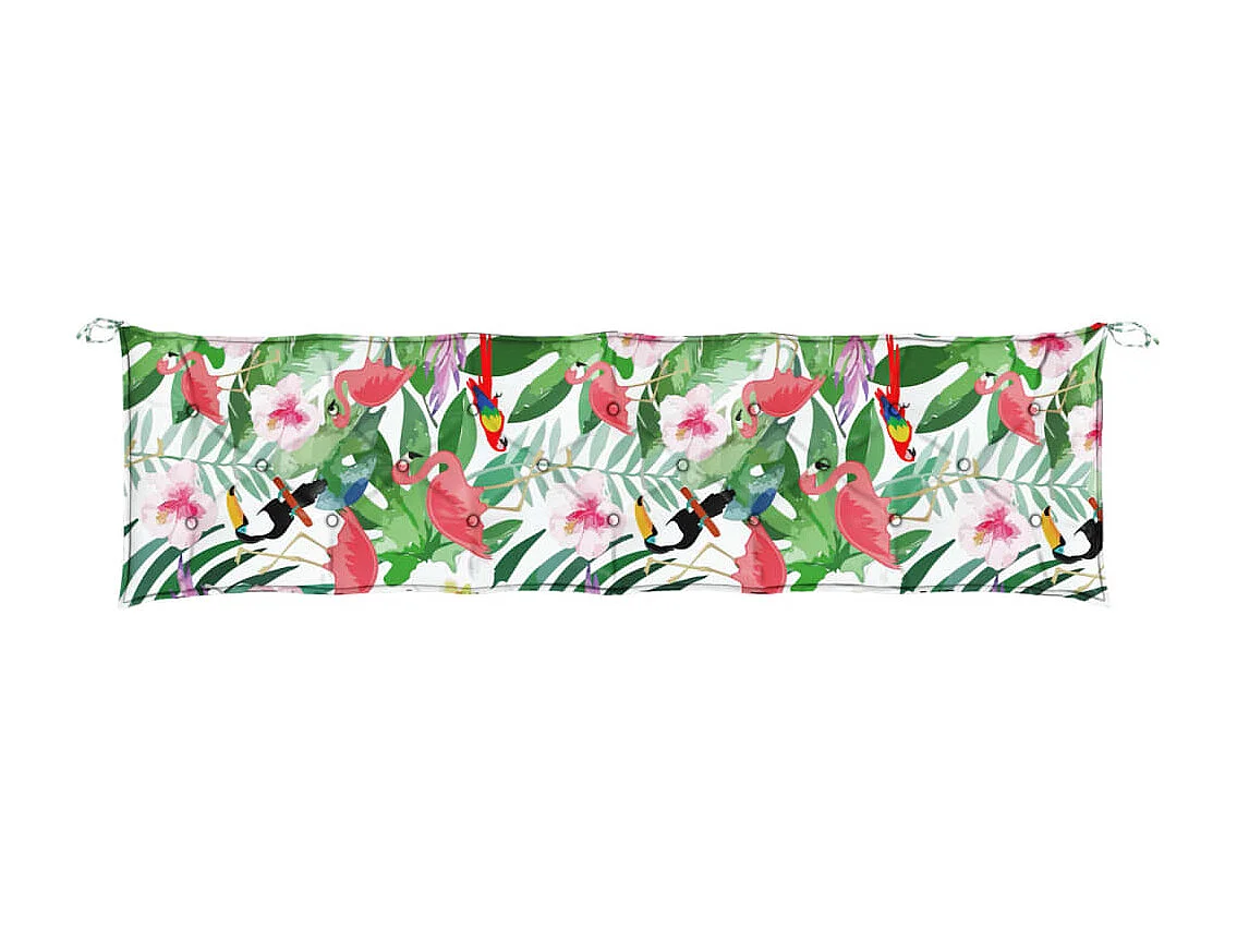 Coussins de banc de jardin lot de 2 multicolore 200x50x7 cm