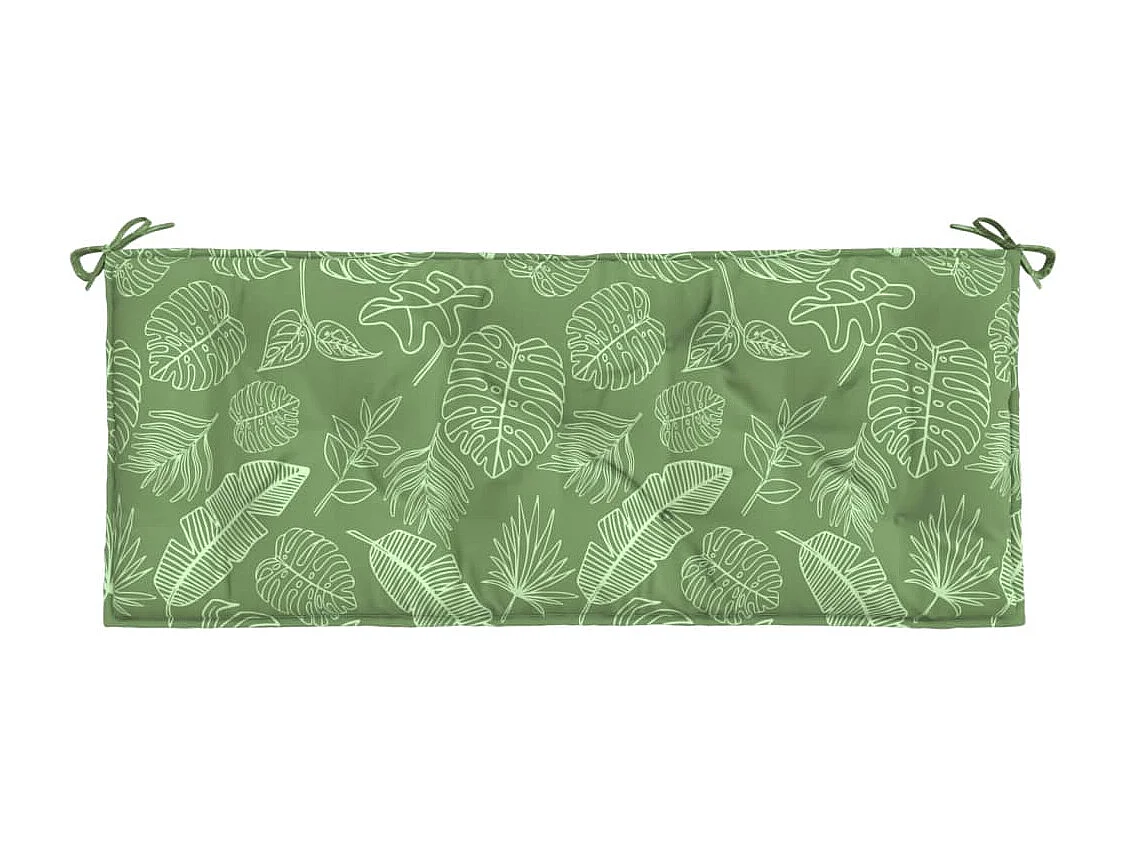 Almofadões banco jardim 2 peças 120x50x7 cm tecido padrão folhas