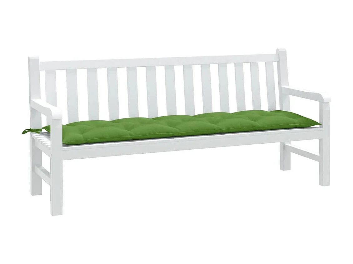 Coussin de banc de jardin vert mélangé 180x50x7 cm tissu