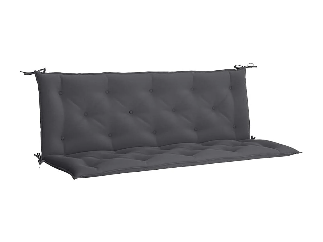 Coussins de banc de jardin 2 pièces anthracite tissu Oxford